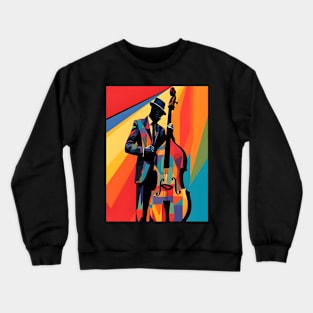 Jazz Bassist WPAP pop art Crewneck Sweatshirt